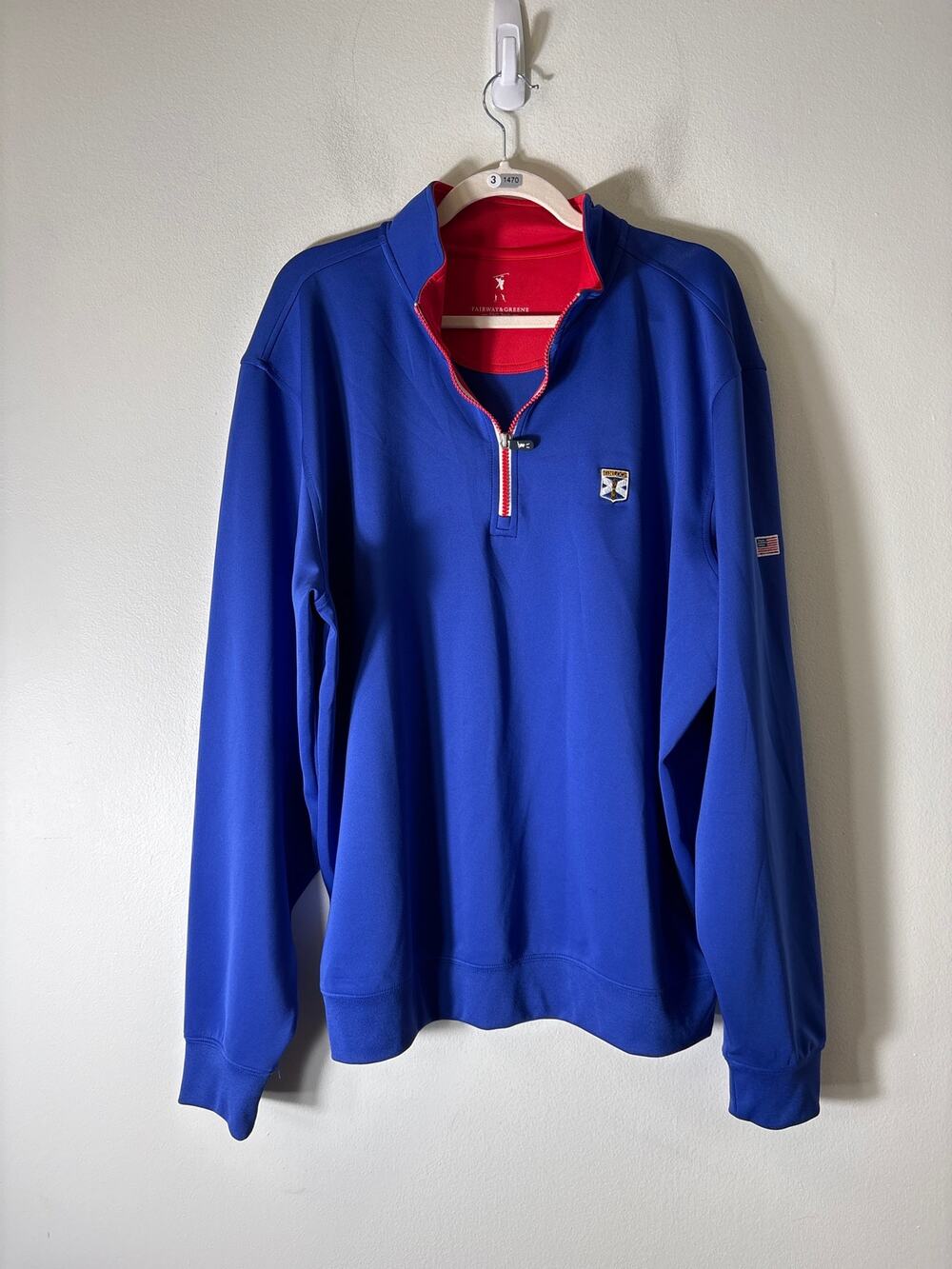 Mens Fairway & Greene Royal Green Tech Pullover Sz XL